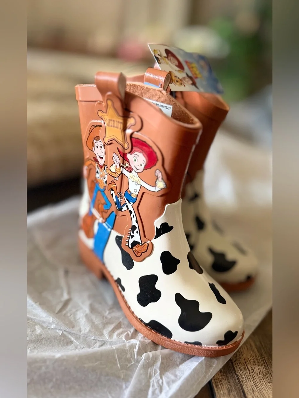 Disney Pixar toy story Cowboy Character Rain Boots - size 9 /10 NEW WITH TAGS